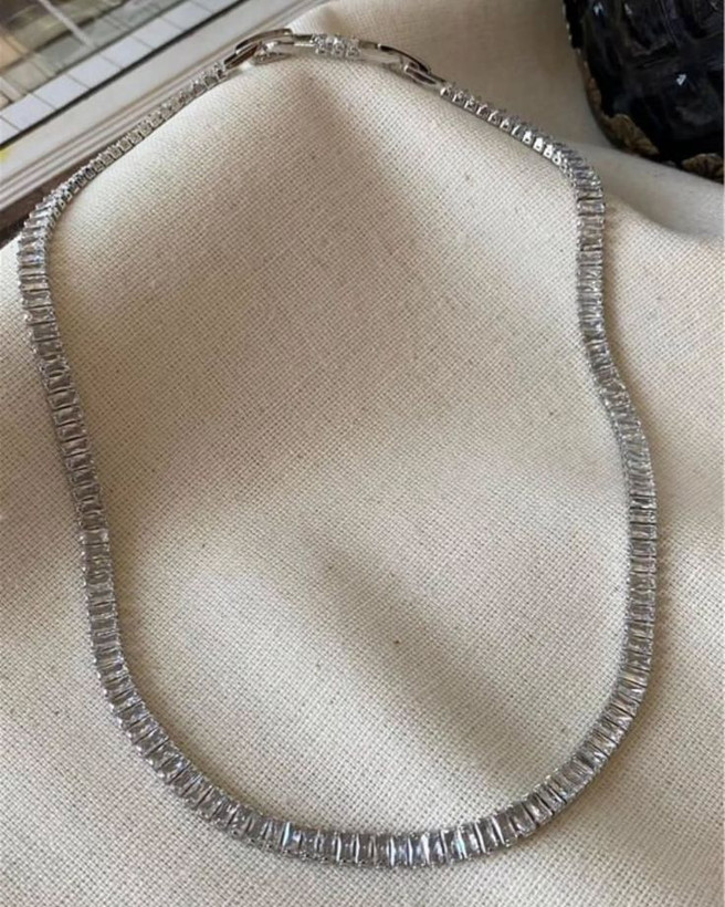 دستبند تنیسی نقره ای